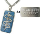 PENICILLIN ALLERGY MEDICAL ALERT PENDANT