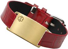 FAUX LEATHER GOLD PLATED BRACELET