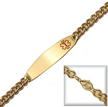 GOLD PLATE LINK ID BRACELET