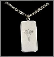 SILVER MEDICAL TAG