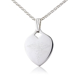 SILVER HEART CHARM with CHAIN