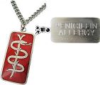 PENICILLIN ALLERGY MEDICAL ALERT PENDANT