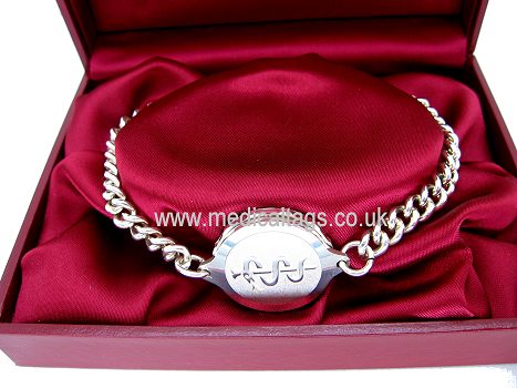 Sterling silver sos talisman bracelet discount