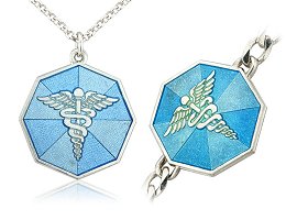 STERLING SILVER MEDICAL TAGS