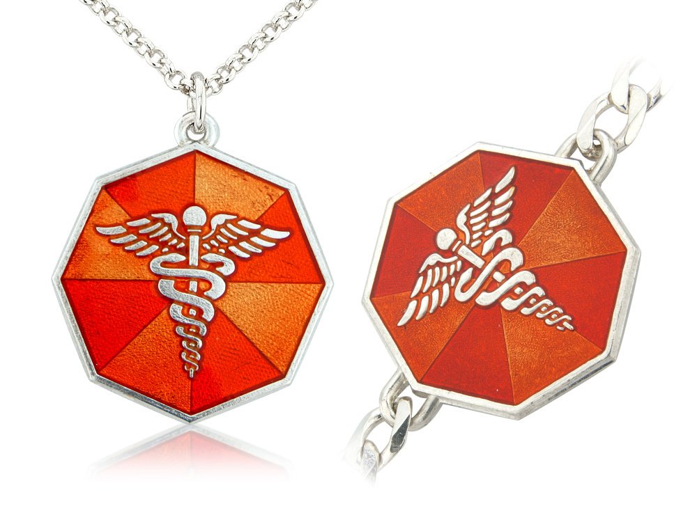 Sterling silver hotsell medical alert charm