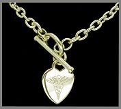 SILVER TIFFANY BRACELET MEDICAL TAG