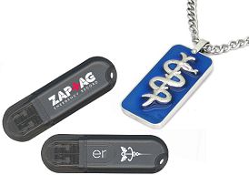 ZAPTAG MEDICAL MEMORY STICK & MEDICAL TAG